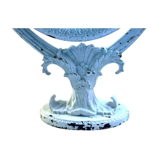 VTG Large White French Victorian Swan Swing Mirror Antique Cast iron‎ - Picture 4 of 16
